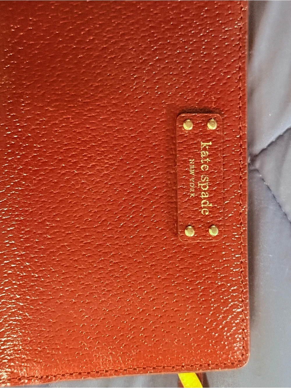 kate spade Burgundy Leather Tote with Matching Wallet Set